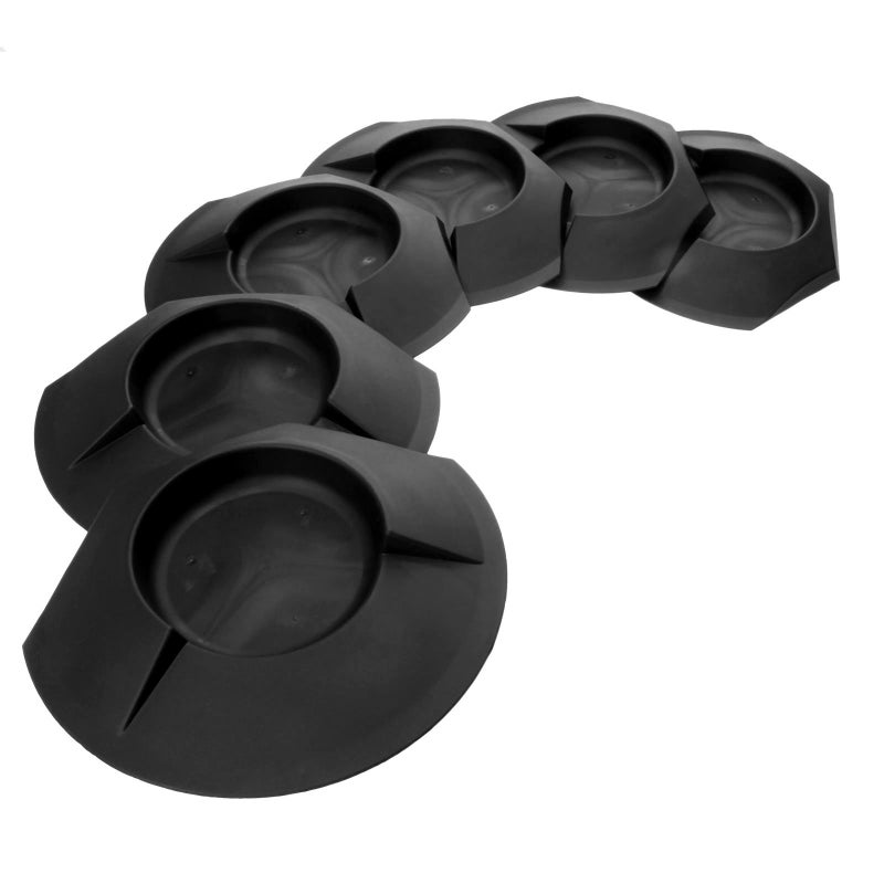 MUXSAM 6 Pieces All-Direction Putter Cups Practice Black Golf Putting Cup Golf Training Cup Golf Practicing Hole Putting Aid Putter Training Aid Fit for Beginner Golf Training Accessory - Image 4